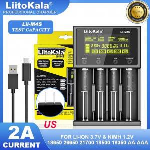 리토칼라 Lii-M4S 5V EU AU UK US 플러그 배터리 충전기 (3.7V 18650 26650 21700 14500 1.2V AA C 호환)