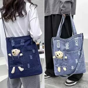 청 데님 크로스백 쇼퍼백 숄더백 나들이 여행 미니백