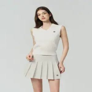 26S 여성 W 슬리브리스 폴로 스웨터 베스트 (화이트) [TWKV30463-WHS]