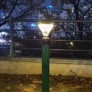 태양광충전 32LED 80MM 원형 휀스등 WARM테라스조명 화단 바닥 정원등 인테리어 잔디등 야외등