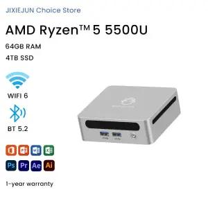 젠머신 미니 PC 라이젠 5500U 윈도우 DDR4 3200MHz WiFi6 DIY 게이밍 컴퓨터 게이머용