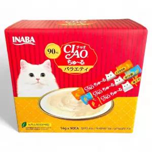 이나바 챠오츄르 버라이어티 고양이간식 90p 3종