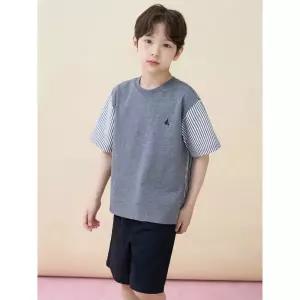 [BEANPOLE KIDS] 스트라이프 시어서커 반소매 상하세트  애쉬 (BI6342U154)