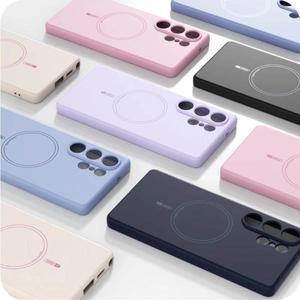 삼성 갤럭시 S25 S26 엣지 S24 플러스 울트라 FE용 맥세이프 마그네틱 액상 실리콘 케이스 전면 보호 소프