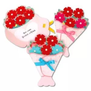 5set 어버이날카드 카네이션꽃다발만들기 키트 유아 초등 선물