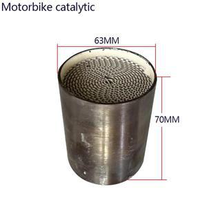 범용 오토바이 촉매 변환기 6370mm 머플러 수정 3 방향 유로 5 6 벌집 코어 motocycle 배기