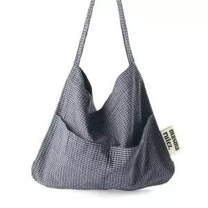 마스마룰즈 MASMARULEZ Rabbit eco bag_Cozy check_navy 5014258722 218776
