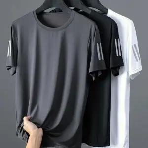 남성 아이스 라운드 반팔티 xL 2XL 4XL 5XL 시원한 기능성 반팔티 운동 러닝 작업 반팔티