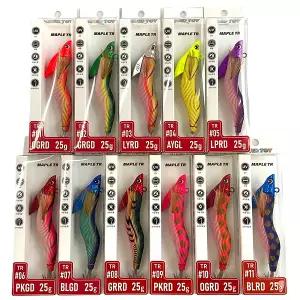 BS컴퍼니 스퀴드토이 메이플 오동목 팁런에기 3호 25g 무늬오징어 에기 야광 케이무라