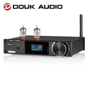 Douk Audio HiFi 튜브 프리앰프, 블루투스 5.0 리시버 S/PDIF USB DAC D/A 오디오 어댑터 헤드폰 OLED 디스