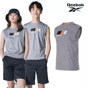 [푸마 키즈][REEBOK] NEW 리복키즈 주니어 흡한속건 민소매티셔츠 그레이.