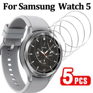 삼성 갤럭시 워치용 강화 유리 화면 보호대, 워치 5 액세서리, 스마트 9H 경도, 40mm, 44mm