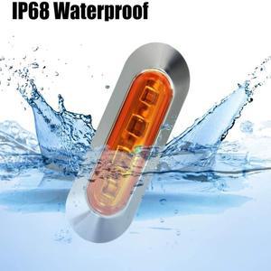 20/10PCS LED 사이드 마커 표시 등 전면 후면 테일  램프 DC 12V-24V 버스 트럭 트레일러 보트 용 호환 Uni