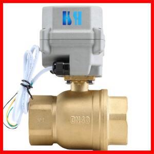1-1/2인치 DN40 황동 2방향 DC12V/24V CR303 전동식 볼 밸브 풀 보어 3선 스위칭 제어