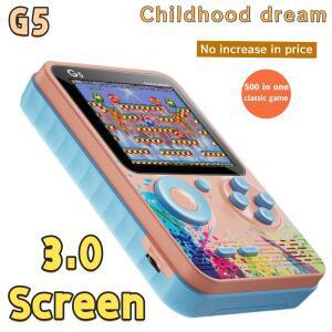 휴대용 게임기 G5 500 In 1 미니 게임 레트로 콘솔 컬러 8 플레이어 보이 인치 LCD 비트 3 0 비디오 스크린