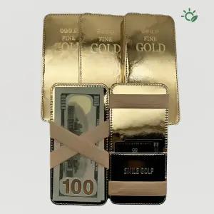 골프 요술 지갑 골드바 디자인 지폐 카드 장지갑 라운딩용