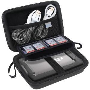샌디스크 프로페셔널 G-드라이브 ARMORATD U2013 러기드 휴대용 외장 하드 드라이브 HDD USB-C USB 3.2세대 1TB 2TB 4TB 5TB 6TB 충격 방지 여행 가방 블랙