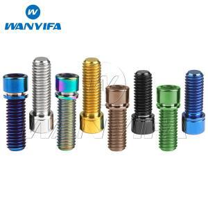Wanyifa 티타늄 볼트 M7M8x20 25mm 캡 육각 머리 비 흘리기 와셔 나사 자전거 핸들 바 스템 부품 Ti Gr5 패