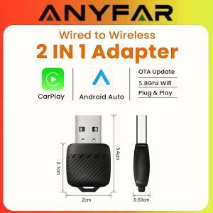 5.0 미니 울트라 무선 어댑터 카플레이 안드로이드 오토 OEM 차량용 플러그 앤 플레이 WiFi 블루투스 자동