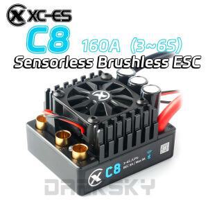 XC-ESC C8 160A 브러시리스 3-6S 리튬 폴리머 배터리 1/7 모델 자동차 트럭 버기 온로드 레이싱 액세서리
