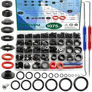 37 사이즈 1075Pc 3-in-1 가정용 범용 고무 세척기 모음 키트 수도꼭지 및 O-링 호스 스피곳 픽 후크를