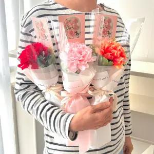 카네이션 한송이 꽃다발 스승의날 어린이집 선생님 선물 어버이날 조화
