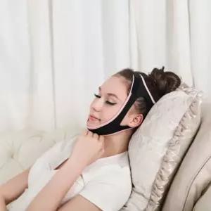 뷰티소품 페이스 V라인 리프팅 밴드 이중턱 사각턱 관리 턱선 블랙