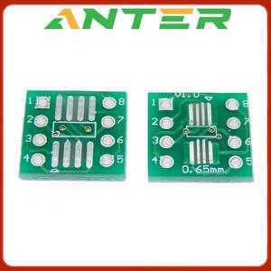 10피스 SOP8 턴 DIP8 / SMD-DIP IC 어댑터 소켓 SOP8/TSSOP8/SOIC8/SSOP8 보드-DIP 컨버터 플레이트 0.65mm