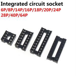 50피스 IC 소켓 DIP SIP 칩 핀 2.54mm 피치 6/8/14/16/18/20/24/28Pin 24/28/32/40Pin 와이드 어댑터 솔더