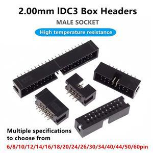 10피스 DIP 2.0mm 6P 8P 10P 12P 18Pin 20P 24P 30P 34P 40P 44P 50P 64pin JTAG Socket 핀 수컷 소켓  스