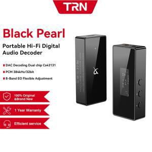 이동식앰프 스피커 TRN 블랙 PEARL 디코더 DAC 휴대용 CS43131 출력 듀얼 PCM HIFI 384KHZ 헤드폰 32BIT 오디오 DSD256 디지털