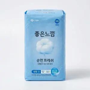 [셀러허브][좋은느낌] 좋은순면 날개 대형 32개 x 4팩 속 옷같이 부드러운 (S48732889)