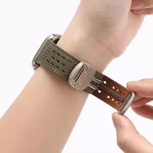 [RIZPICK]애플워치6 5 4 호환 마그네틱 버클형 가죽밴드 스트랩 시계줄 40mm 44mm