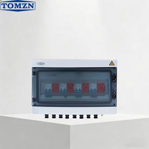TOMZN 태양광 PV 결합기 박스 4 입력 4 출력, 1000VDC, MCB 및 SPD를 갖춘 낙뢰 보호 기능, IP65 방수, 1