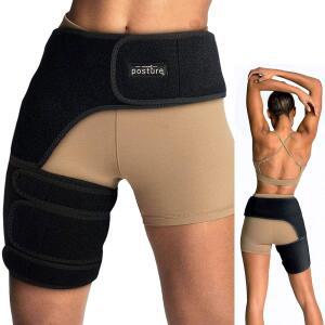 브릭사사나 그로인 허벅지 좌골 고관절 근육, 브레이스 굴곡 당겨진 | 사두근 랩 지지