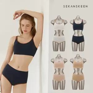 세컨스킨 투톤 모달 심리스 브라팬티 8종