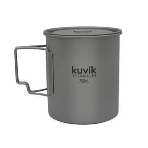 뚜껑이 있는 위한 배낭여행 초경량 티타늄 냄비 750ML 캠핑 생존을 쿠빅 4온스 25