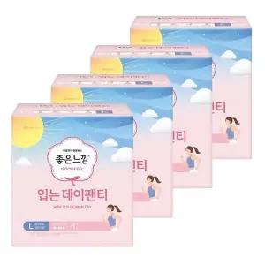 [좋은느낌] 좋은느낌 입는데이팬티 중형 또는 대형 8개 x 4팩 - 대형  편안한 생리대 흡수력 대량 대용량