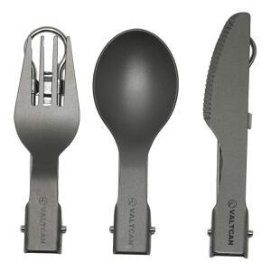 발칸 티타늄 나이프 초경량 스푼 3피스 식기 열었을 포크 58G 힌지 접이식 세트 잠금