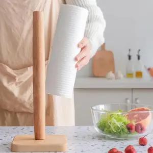 원목 키친타올 거치대 롤 비닐백 홀더 정리 소품