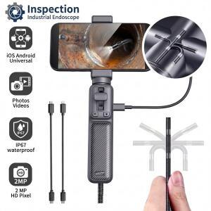 1080P HD 관절형 내시경 카메라 타입-C 360 ° 양방향 회전식 8 LED IP67 방수 iOS 안드로이드 차량 배관용