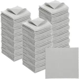 파티킬 안경 마이크로파이버 클리닝 천 5.5 x5.5 100팩 부드러운 닦기 스크린 카메라 렌즈 화면용 회색