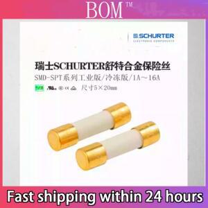 5x20MM T2AL250V 250V 슬로우 블로우 금도금 세라믹 퓨즈 오디오파일 HIFI 1A 1.6A 2A 2.5A 3.15A 4A 5A 6.