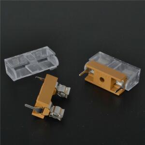 투명 커버가 있는 유리 퓨즈 거치대 보험 튜브 소켓 홀더 5x20mm PCB 보드용 10