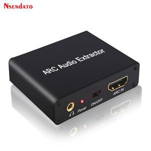 HDMI ARC 오디오 추출기 DAC LR 동축 SPDIF 잭 TV 용 섬유 RCA 3.5mm 헤드폰 리턴 채널 변환기