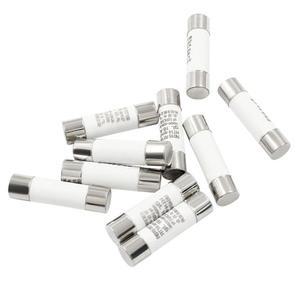 10팩 10x38mm 원통형 튜브 10A 블랙 14x51mm 흑연봉 AC 15 유리관퓨즈