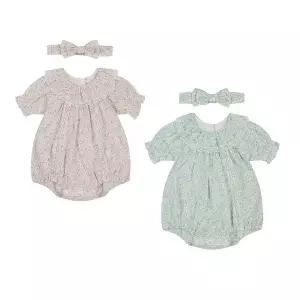 [에뜨와]포에트윈바디수트SET(핑크/그린)