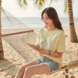 불가사리 프린팅 데일리 반팔 티셔츠 SD-260417