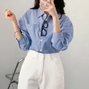 루즈핏 셔츠 스트라이프 캐주얼