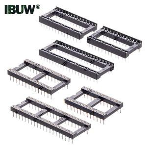 10PCS DIP IC 소켓 어댑터 다양한 크기 DIP6 DIP40 PCB DIY 전자 제품용 원형 핀사각 핀 좁고 넓은 타입